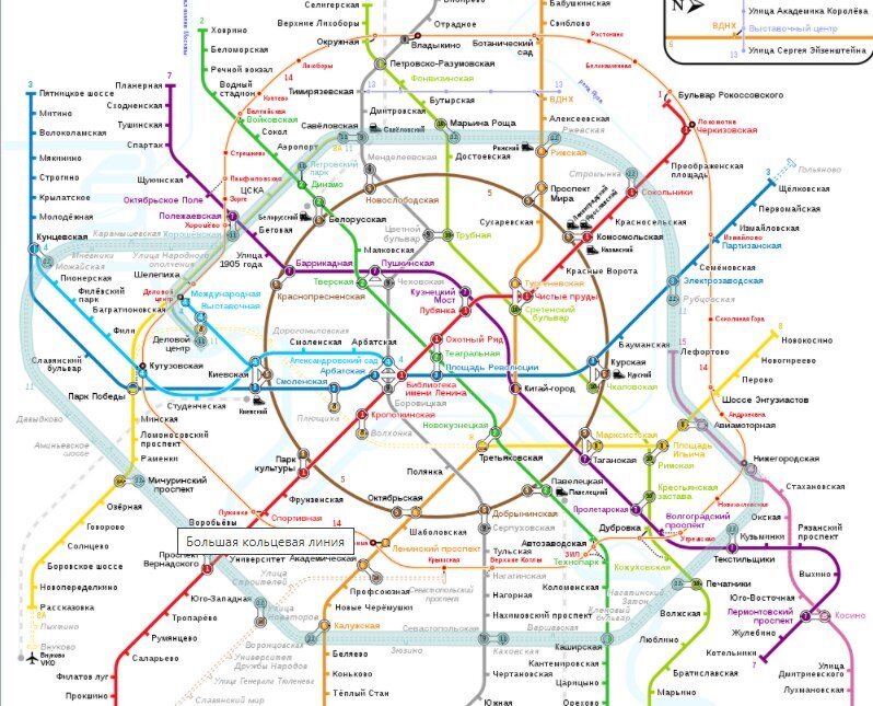 Карта Большой кольцевой