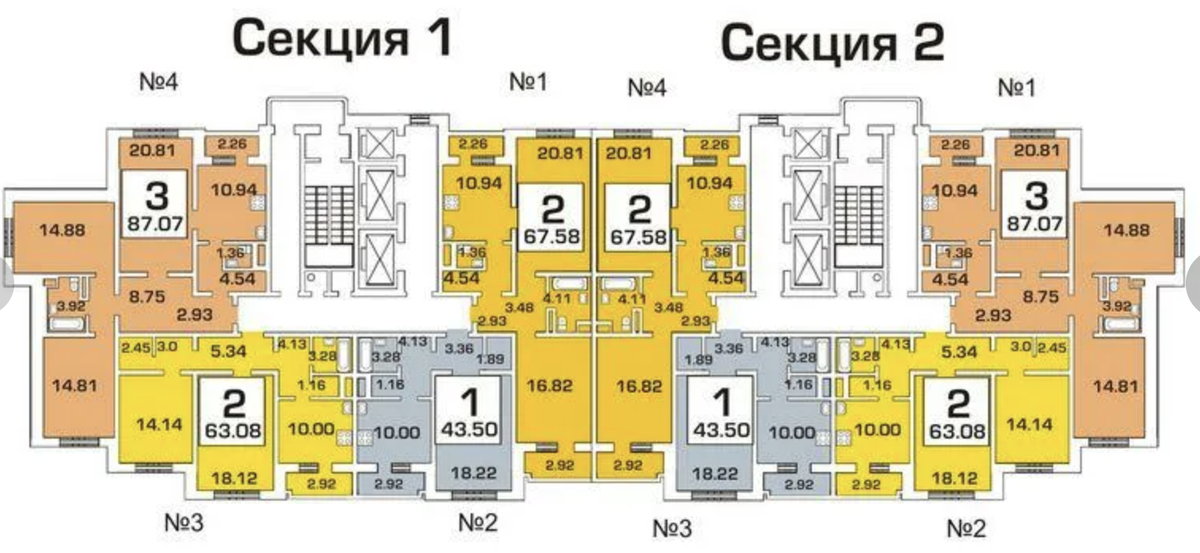 ЖК Бутово Парк, планировки (это другой дом этой серии)