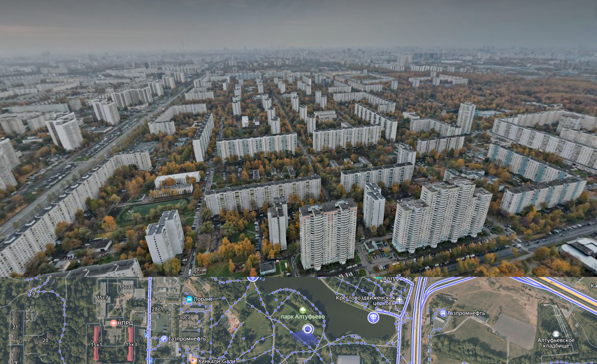 Лианозово, вгляд на юг