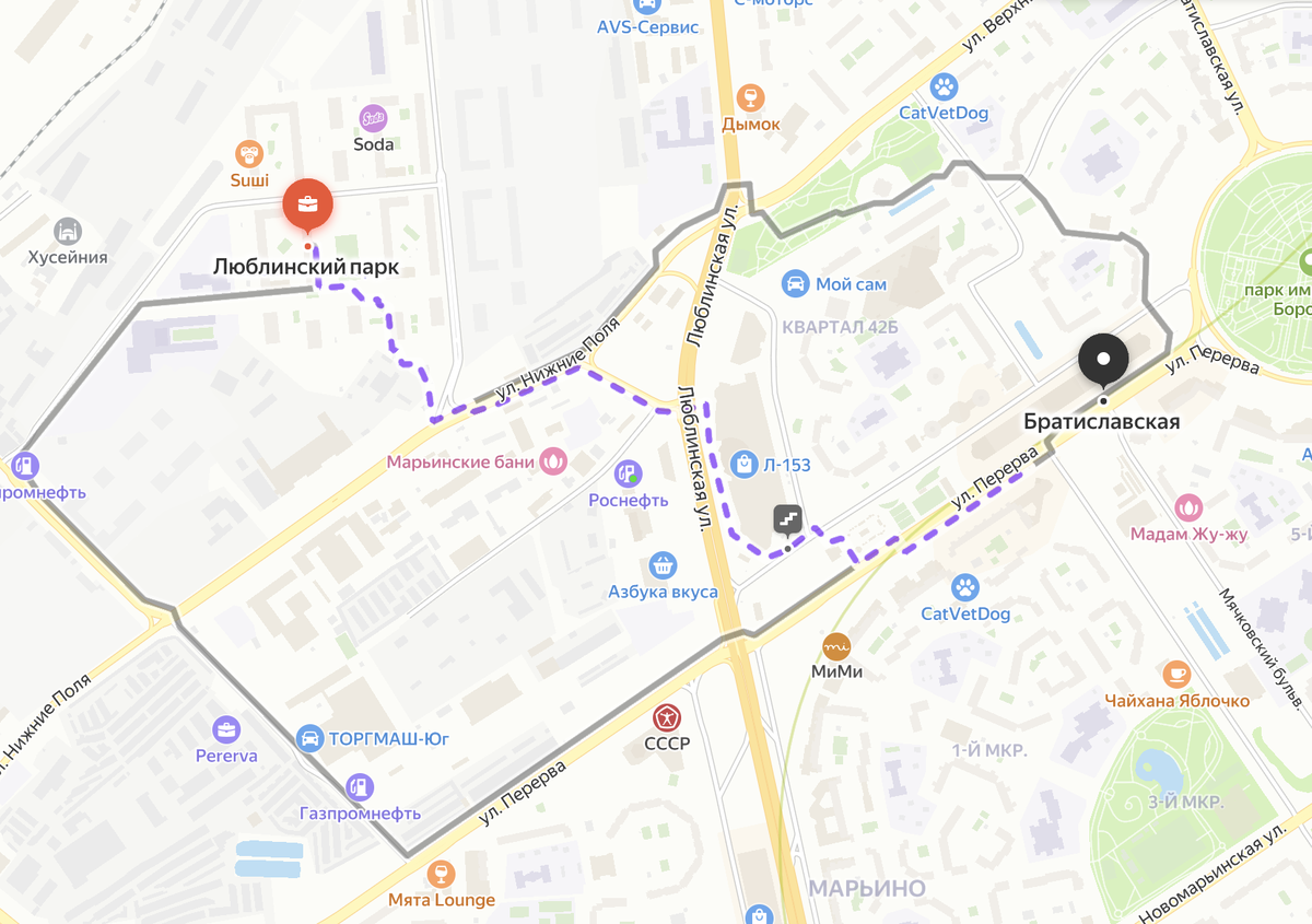 Путь от ЖК к метро