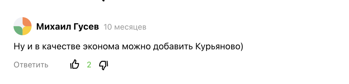 Комментарий из предыдущей статьи про поселки в черте МКАД