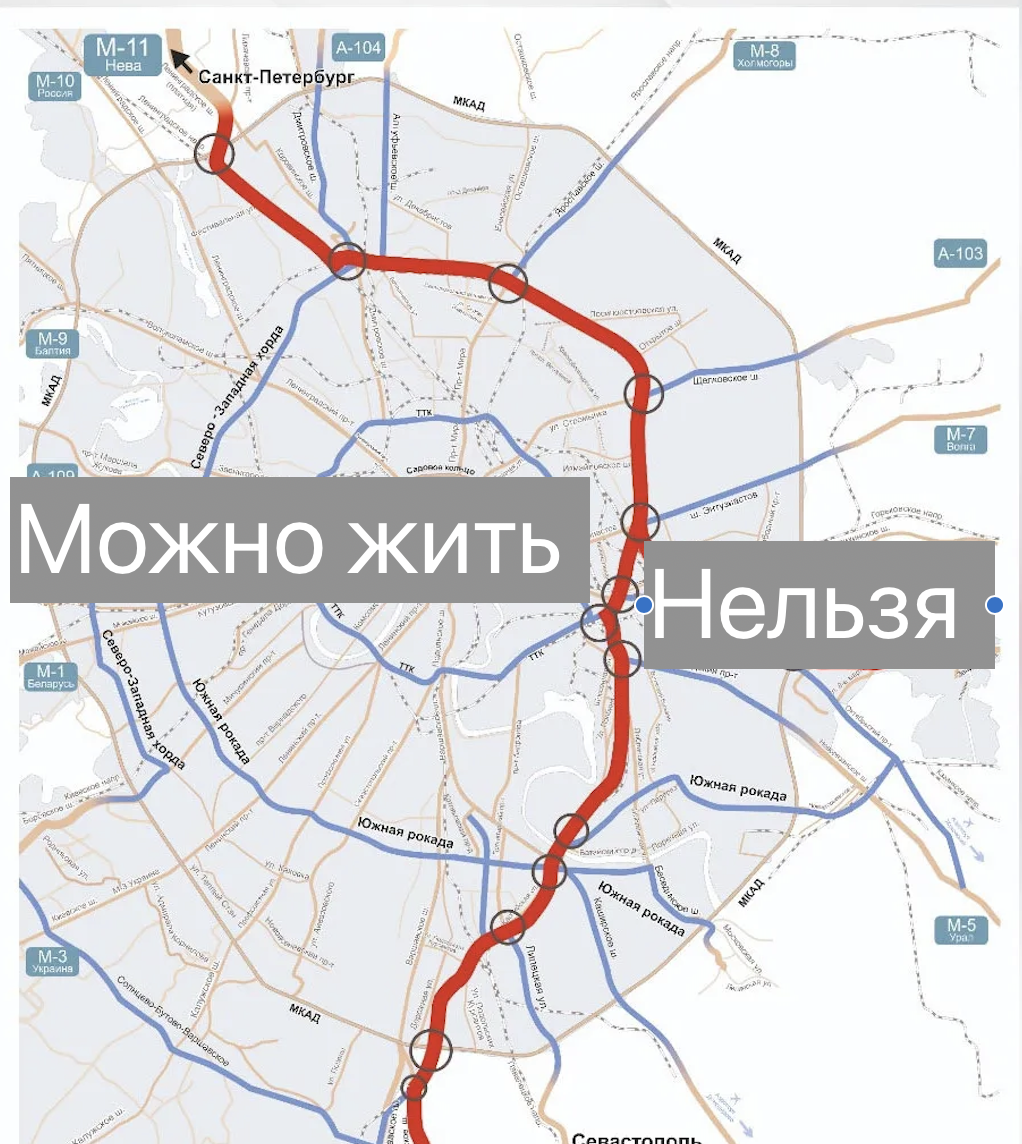 Карта МСД без восточного участка