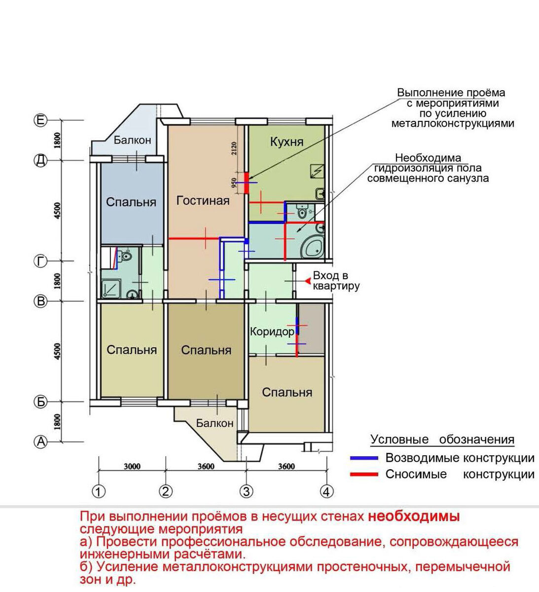 Пятикомнатная, только проем, с обязательным усилением, с сайта abp1.ru - это максимум, что можно выжать