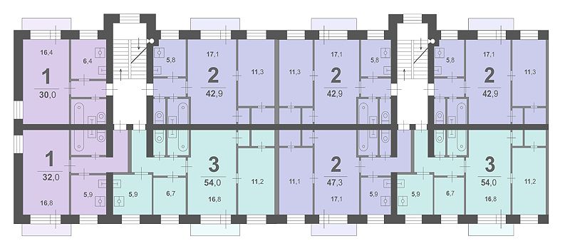 Планировки квартир серии II-28