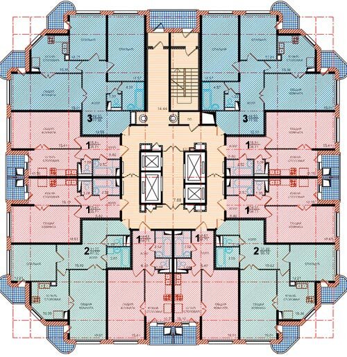 Поэтажный план И-1782. 