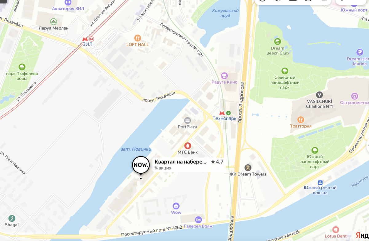Расположение ЖК NOW, скриншот автора блога Дно Мещанства